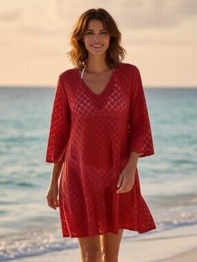 Always For Me Red Eyelet Lace Cover